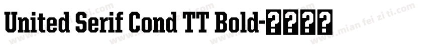 United Serif Cond TT Bold字体转换